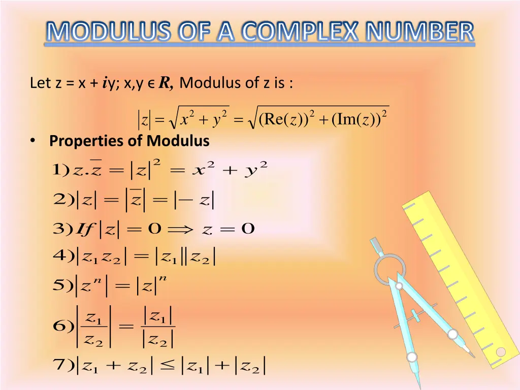 modulus of a complex number