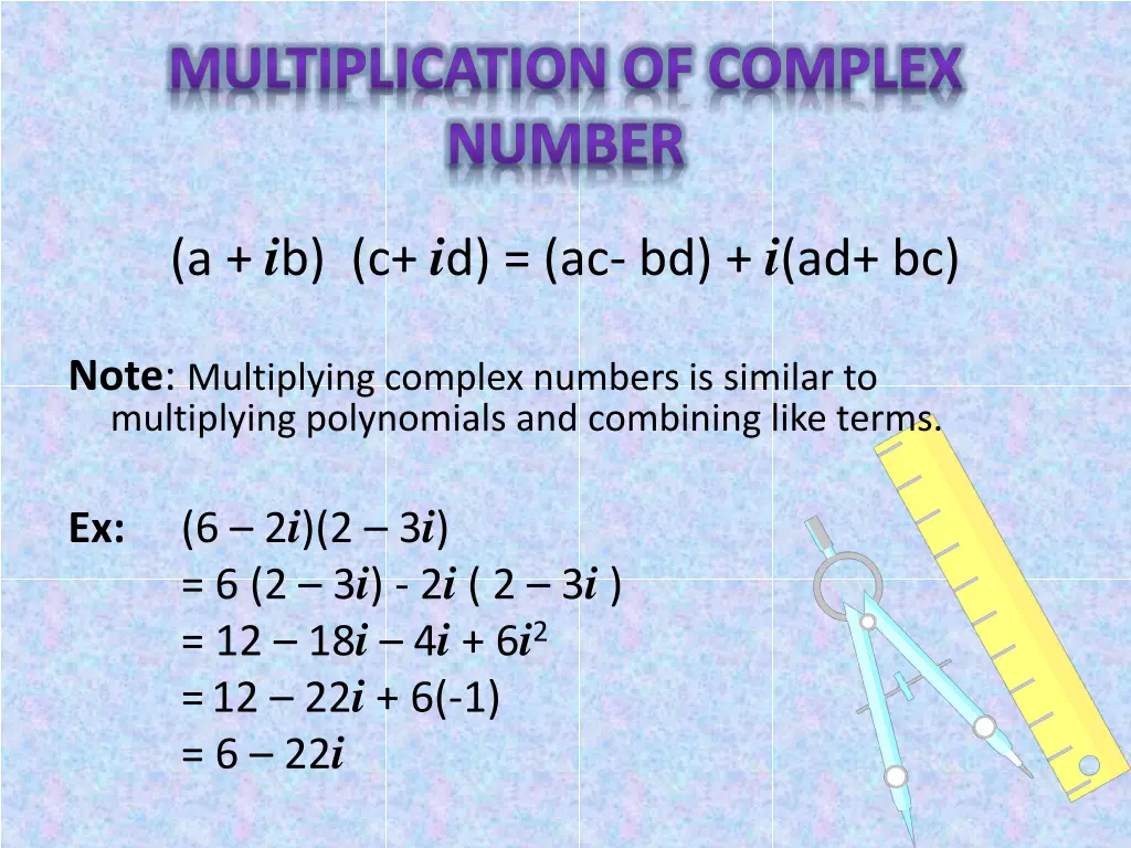 multiplication of complex number