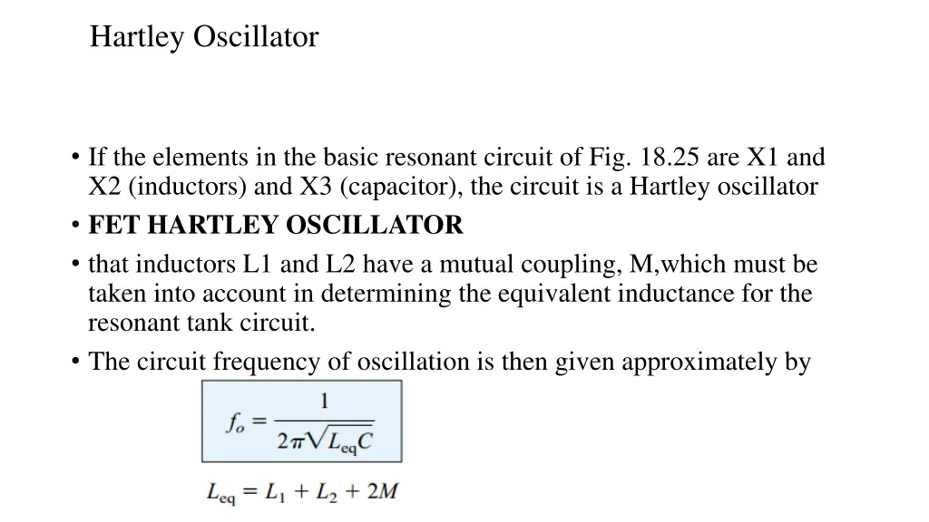 hartley oscillator