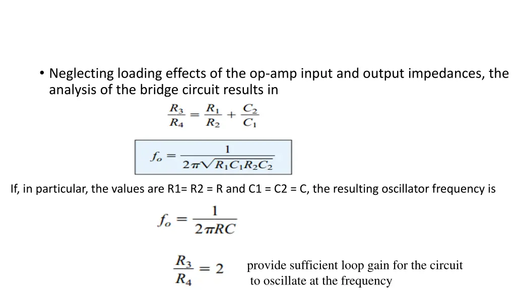 neglecting loading effects of the op amp input