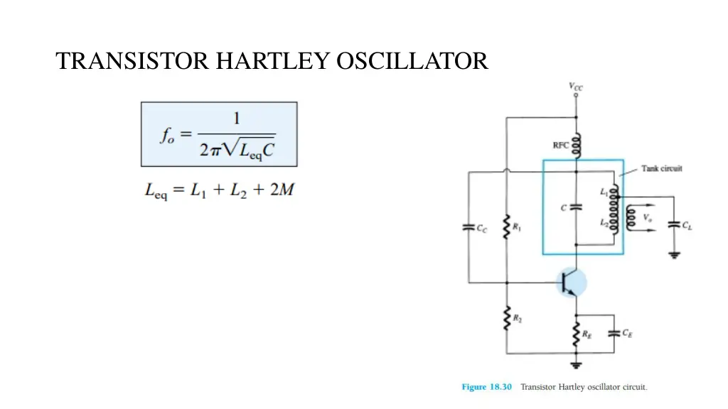 transistor hartley oscillator