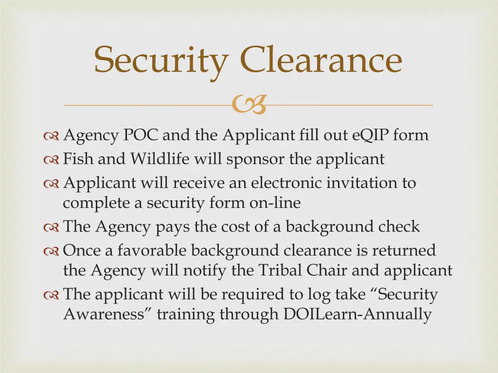 security clearance