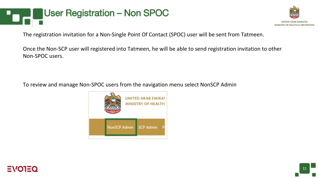 user registration user registration non spoc