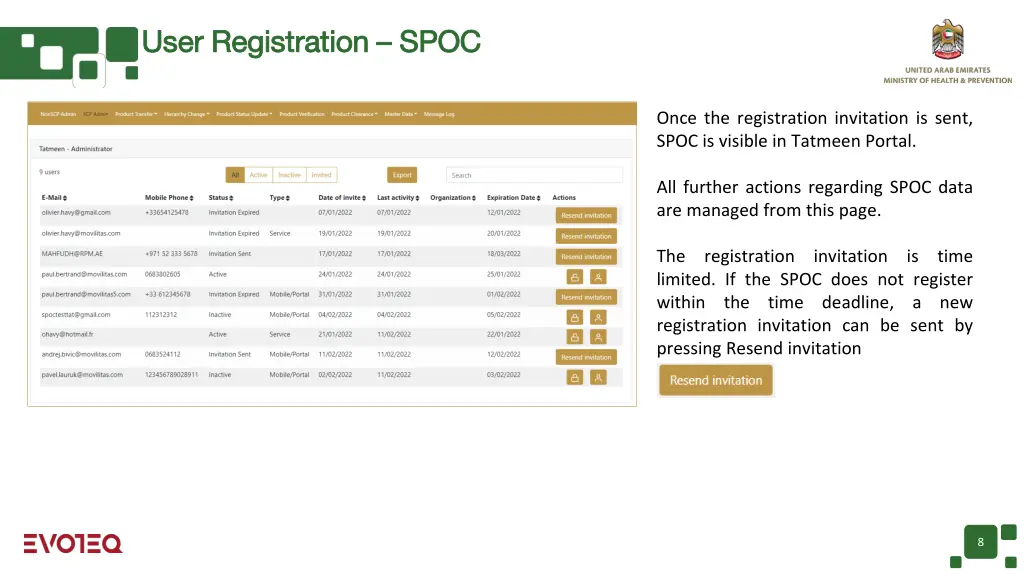 user registration user registration spoc 1