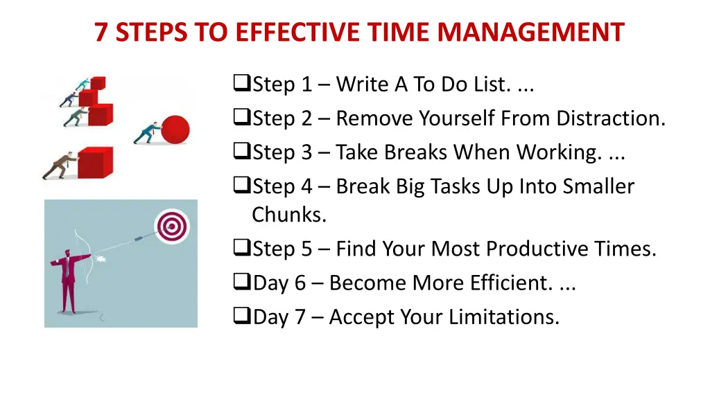 7 steps to effective time management