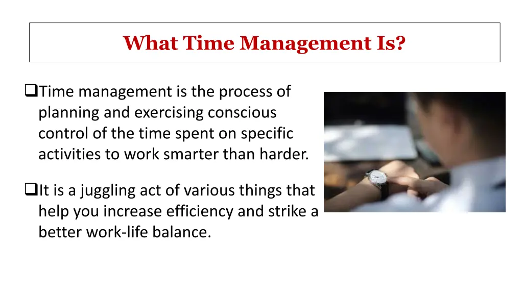 what time management is