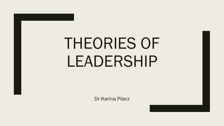 theories of leadership