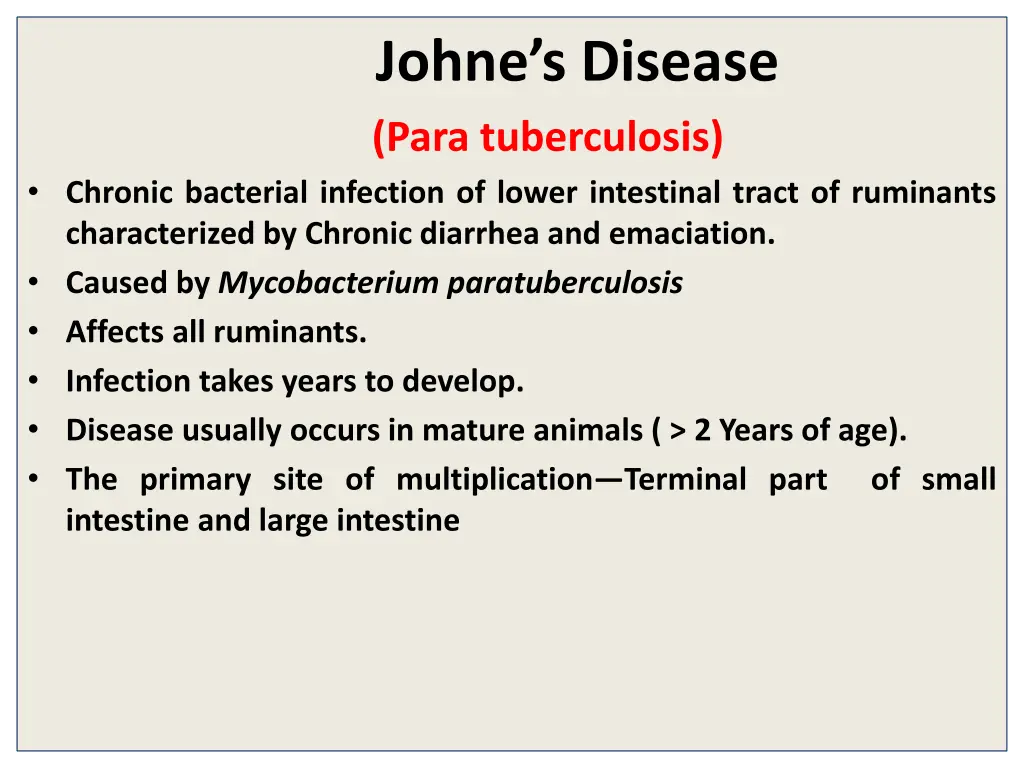 johne s disease para tuberculosis