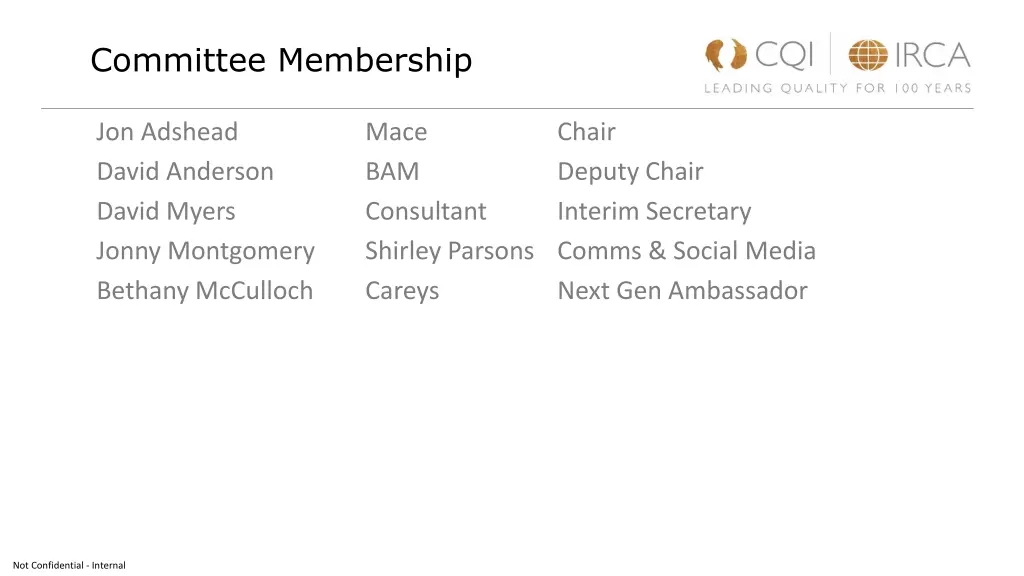 committee membership