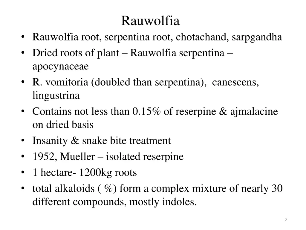 rauwolfia