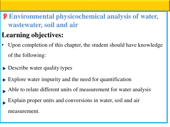 environmental physicochemical analysis of water