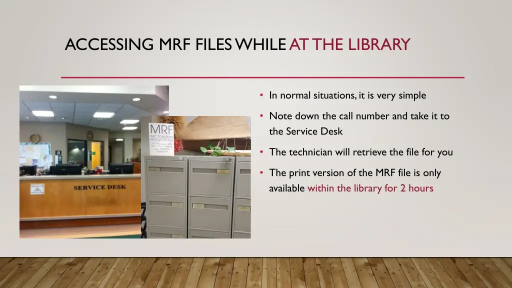 accessing mrf files while at the library