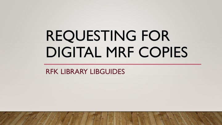 requesting for digital mrf copies