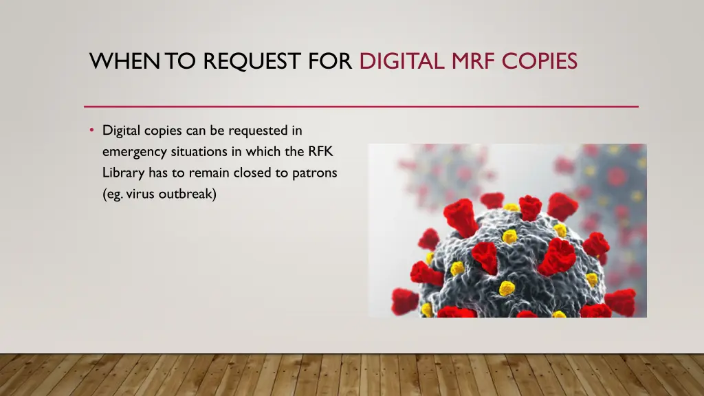 when to request for digital mrf copies