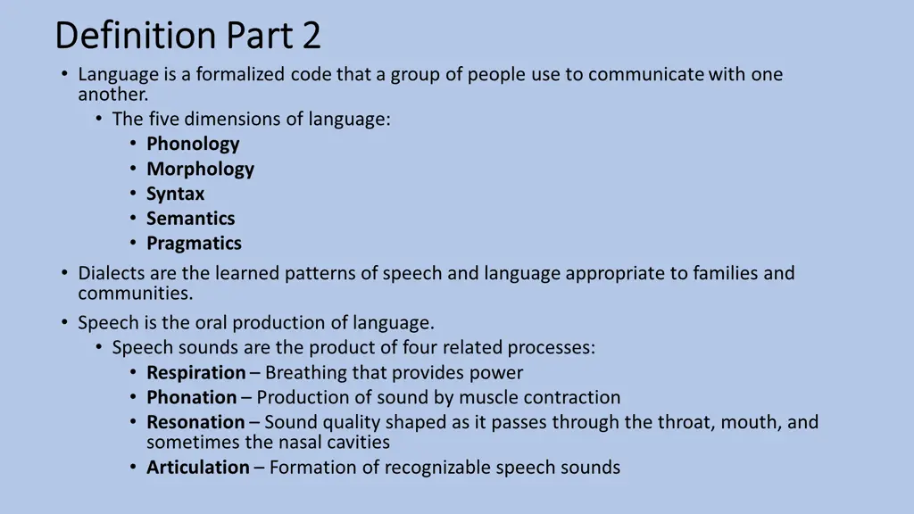 definition part 2 definition part 2 language