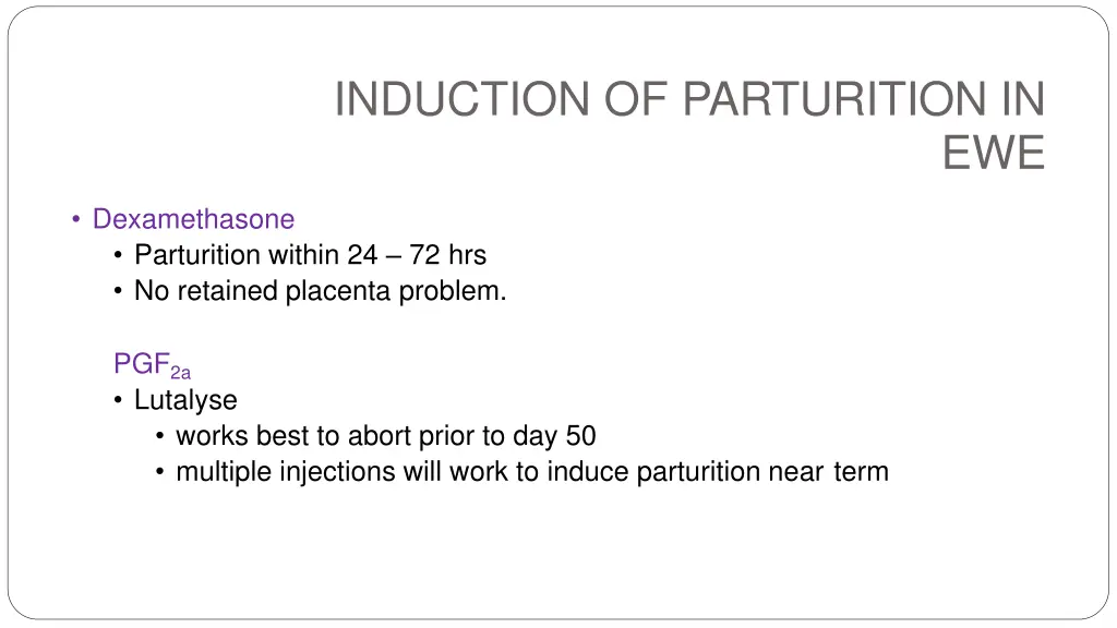 induction of parturition in 1