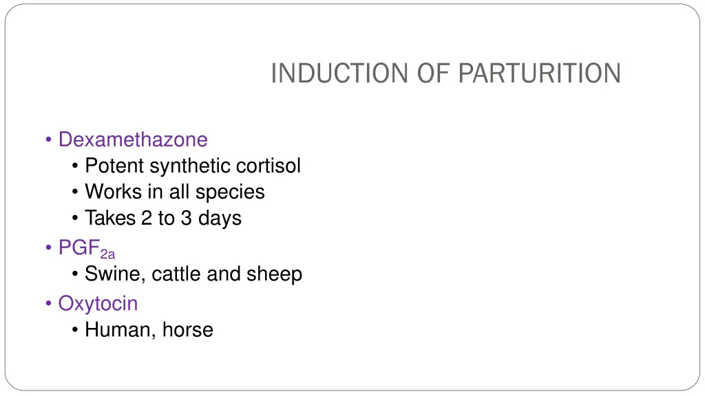 induction of parturition