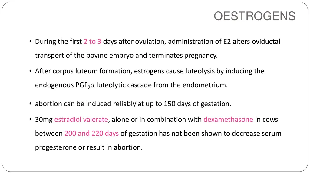 oestrogens