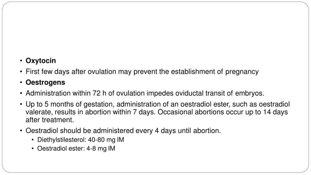 oxytocin first few days after ovulation