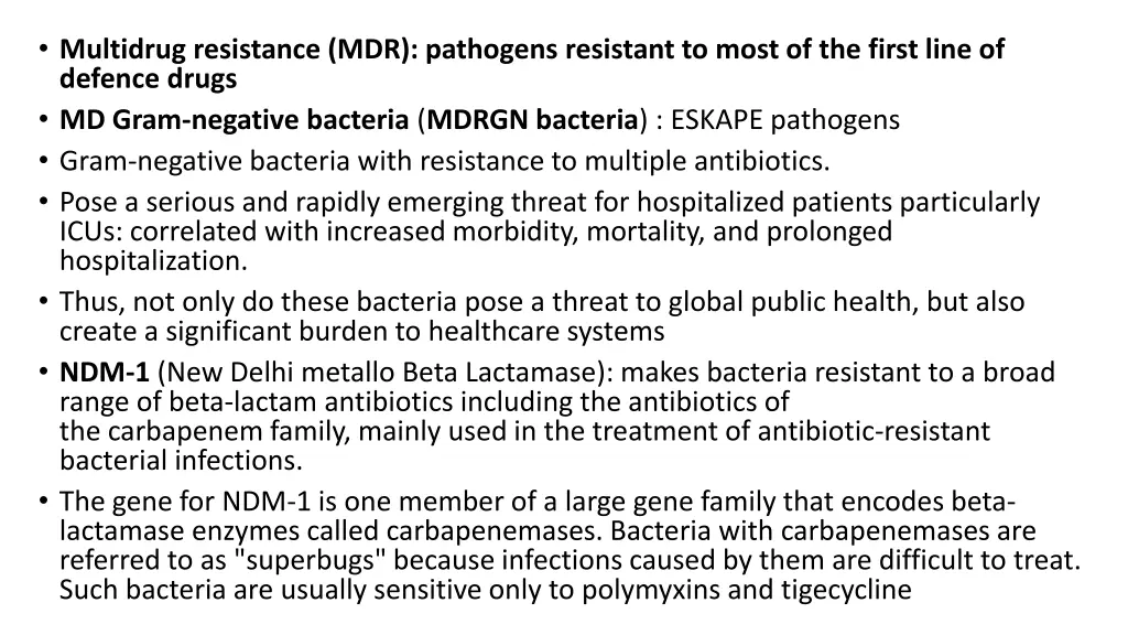 multidrug resistance mdr pathogens resistant