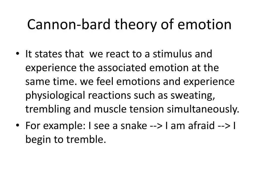 cannon bard theory of emotion