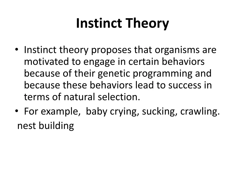 instinct theory