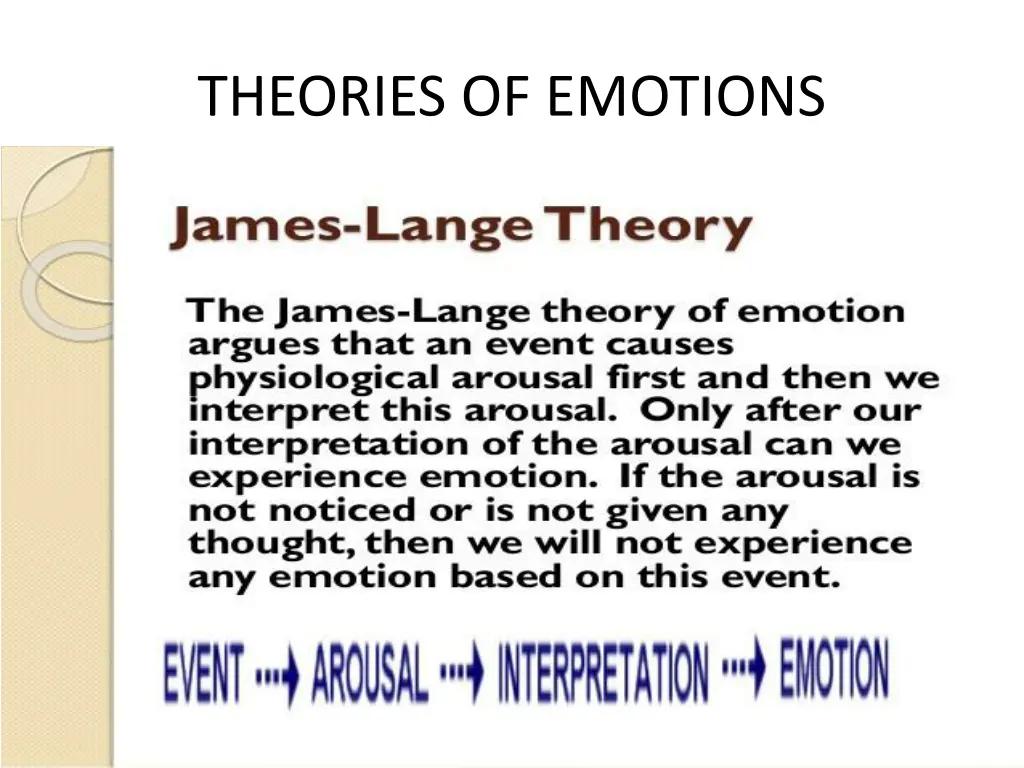 theories of emotions