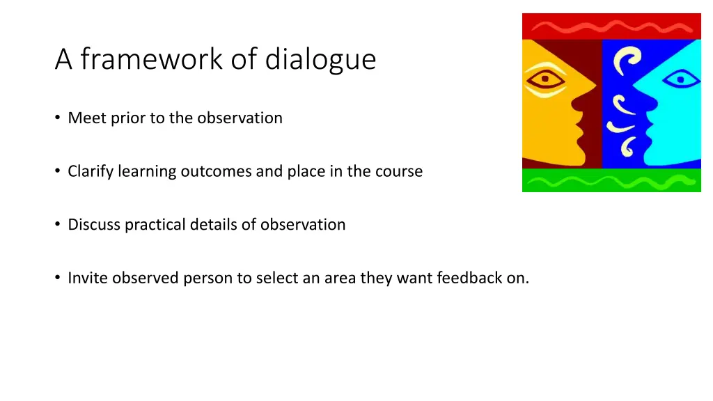 a framework of dialogue