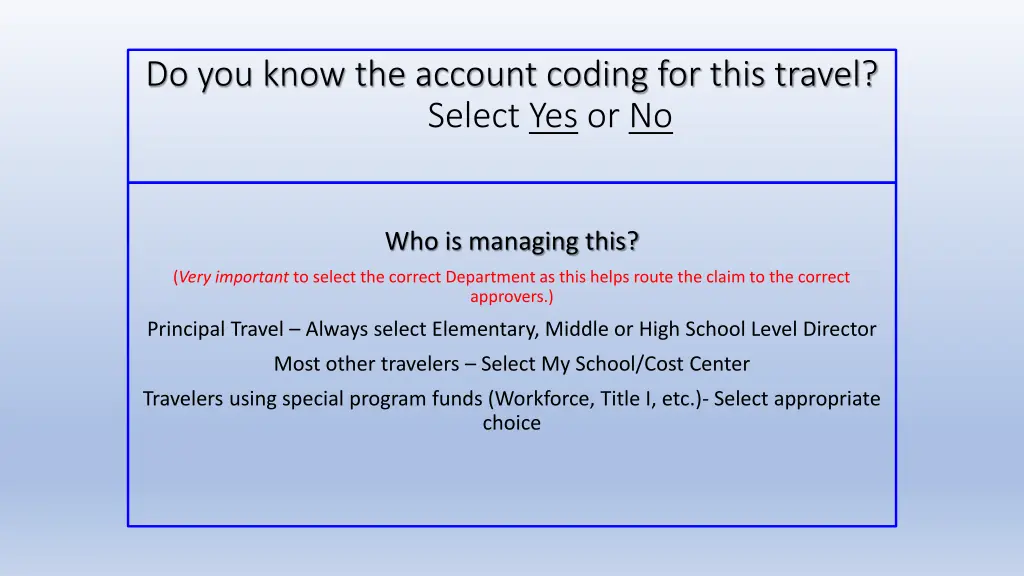 do you know the account coding for this travel