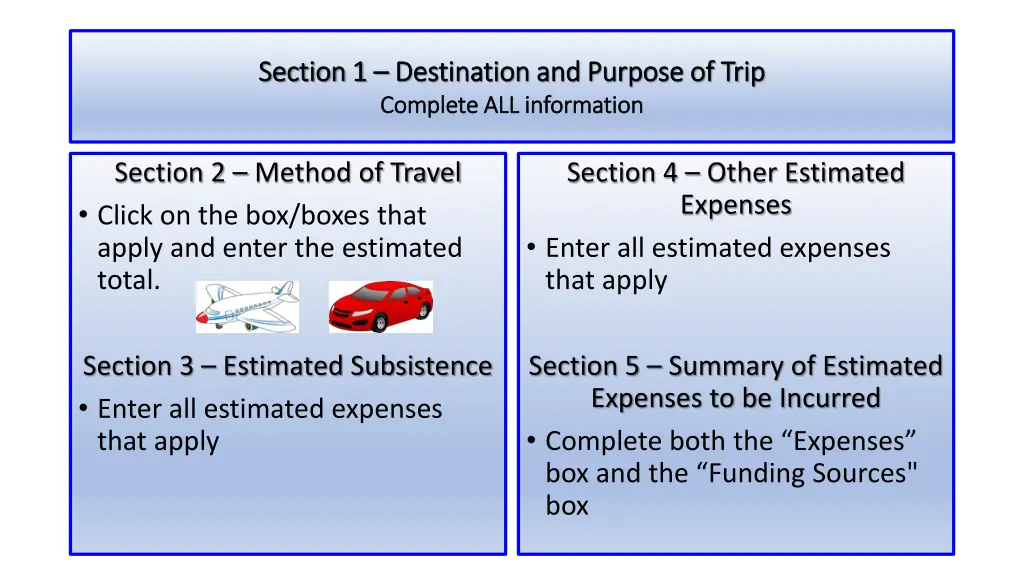 section 1 section 1 destination and purpose