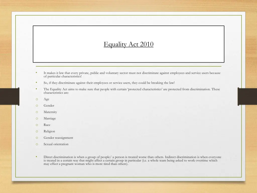 equality act 2010