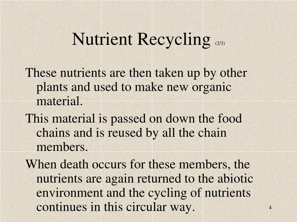 nutrient recycling 2 3