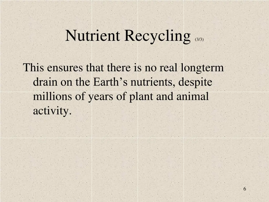 nutrient recycling 3 3