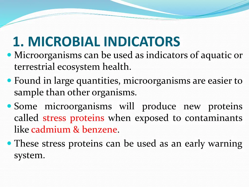 1 microbial indicators microorganisms can be used