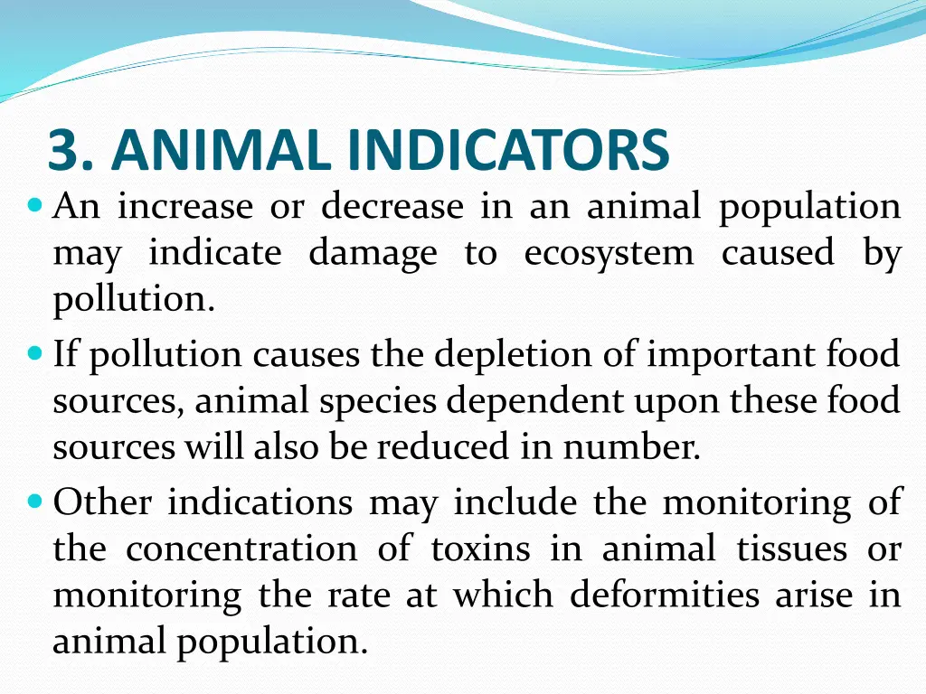 3 animal indicators an increase or decrease