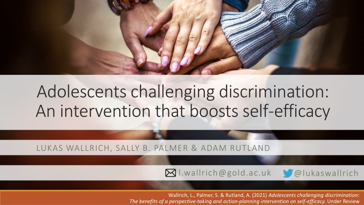 adolescents challenging discrimination