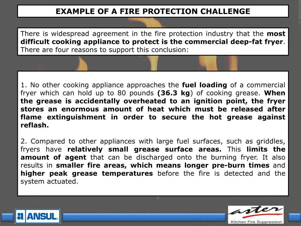 example of a fire protection challenge