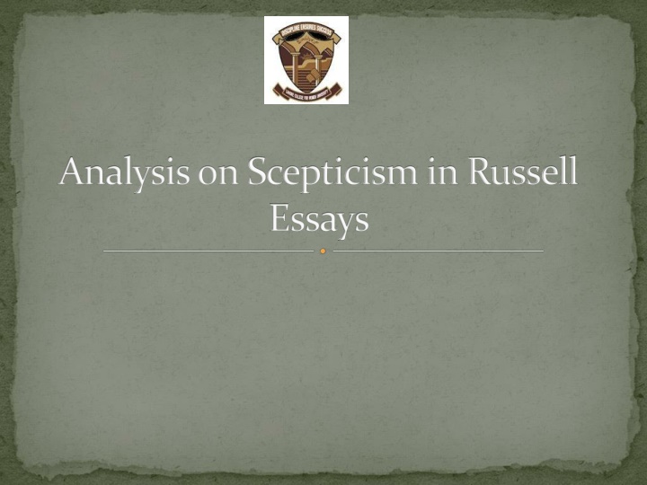 analysis on scepticism in russell essays