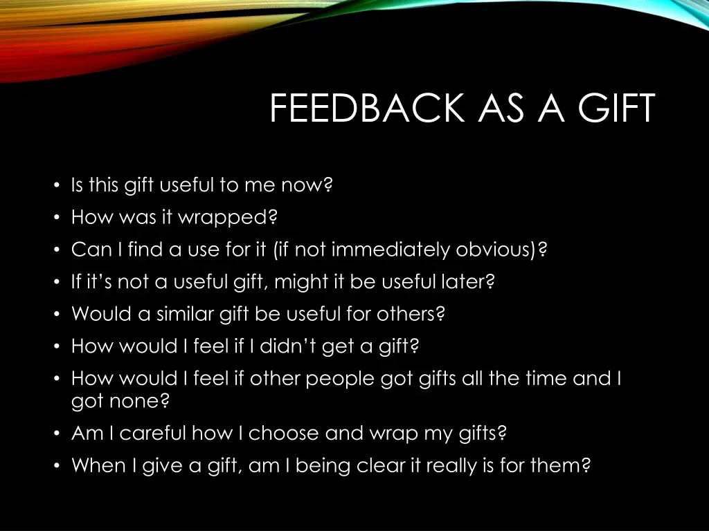 feedback as a gift