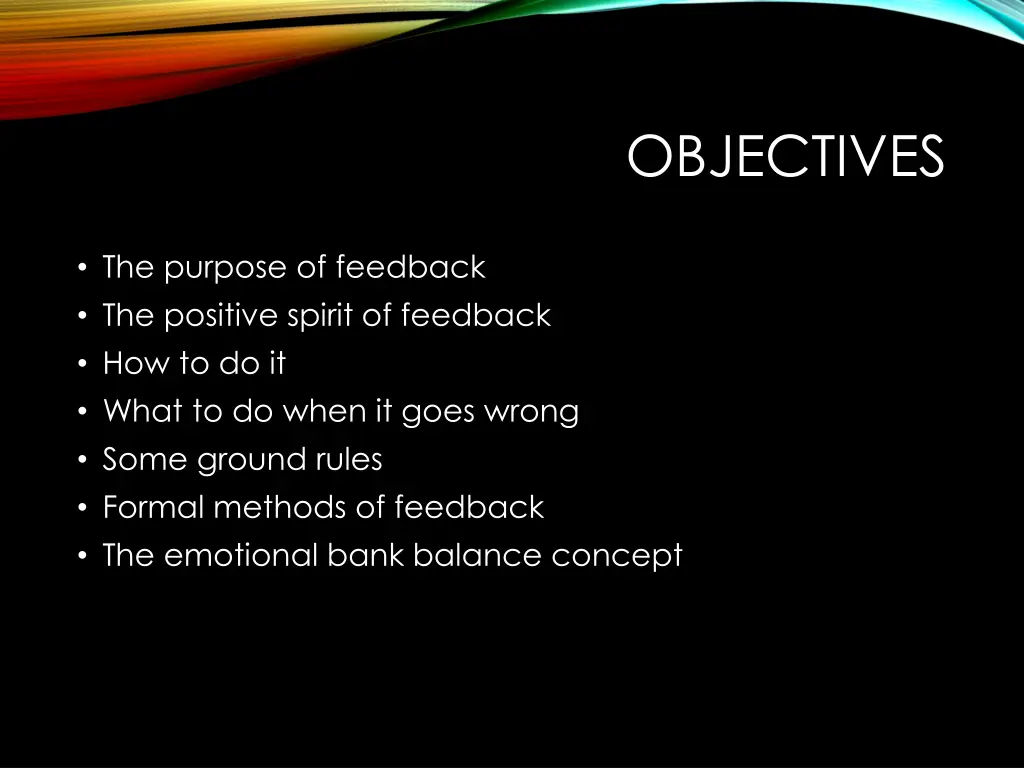 objectives