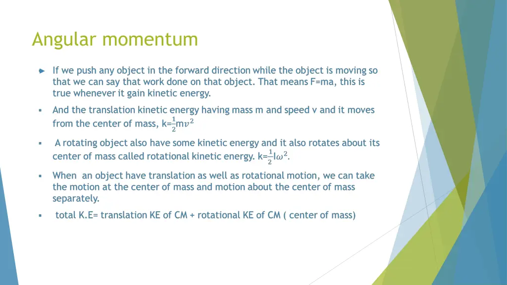 angular momentum