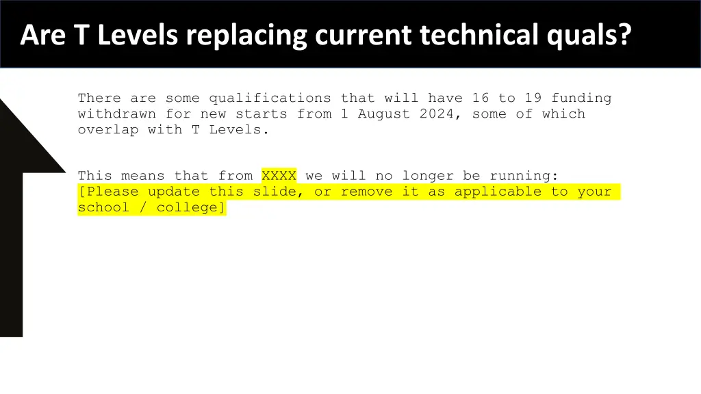 are t levels replacing current technical quals