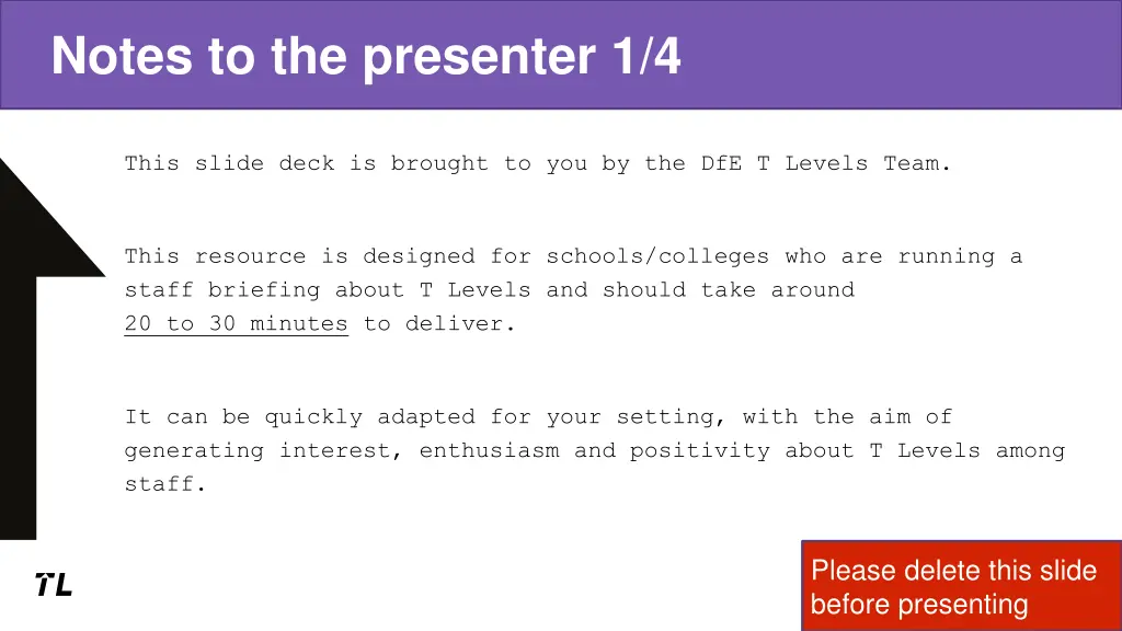 notes to the presenter 1 4