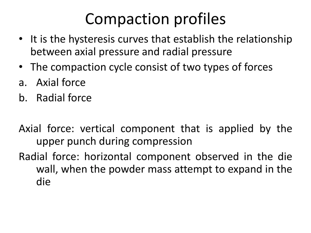 compaction profiles it is the hysteresis curves