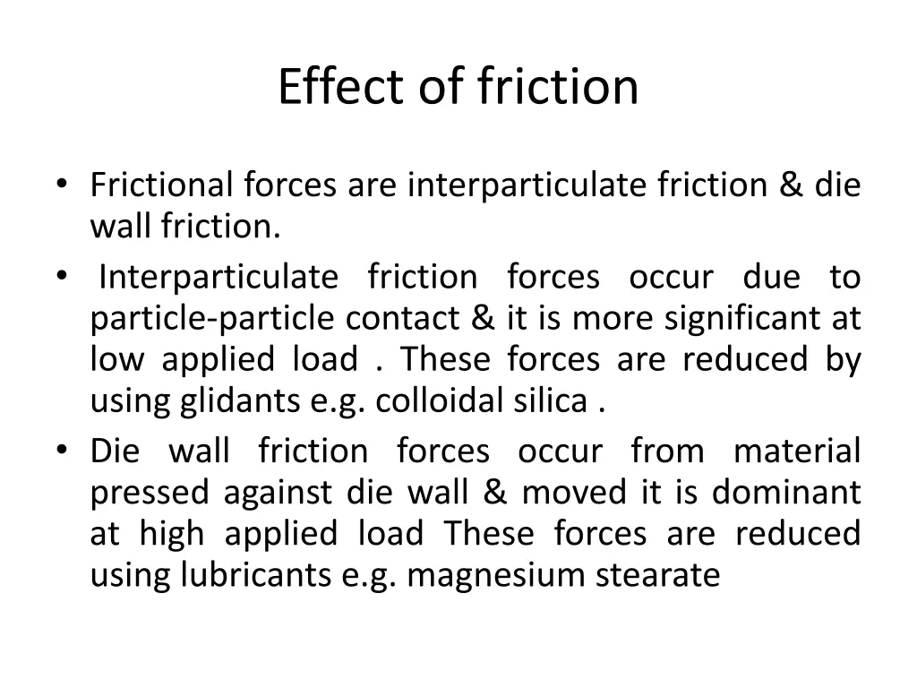 effect of friction