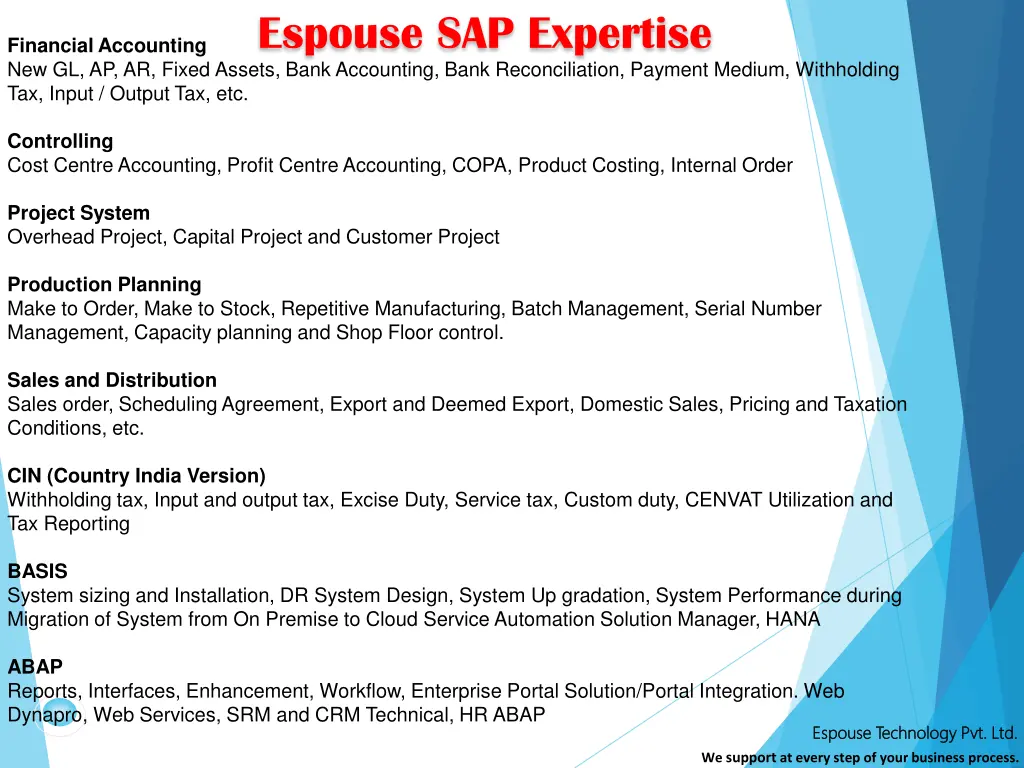 espouse sap expertise