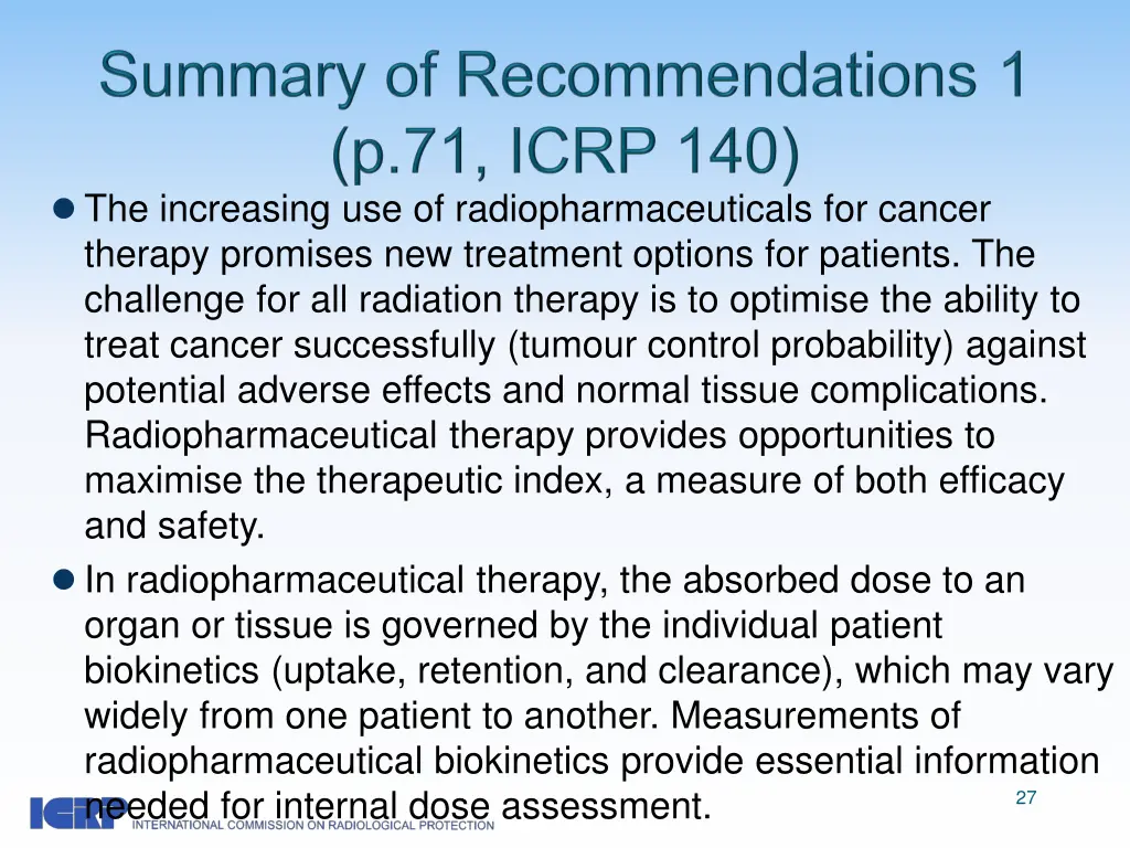 the increasing use of radiopharmaceuticals