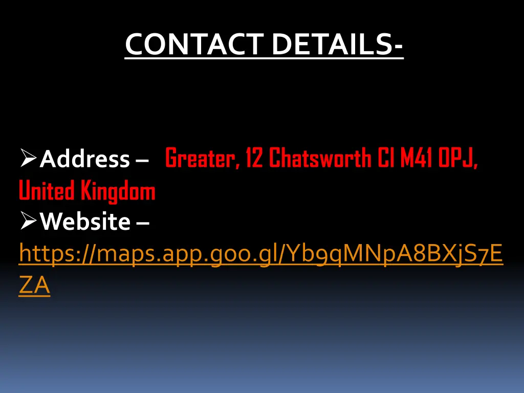 contact details