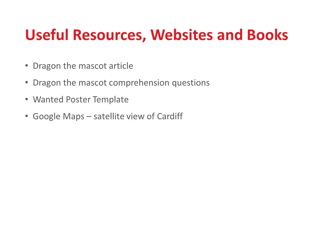 useful resources websites and books