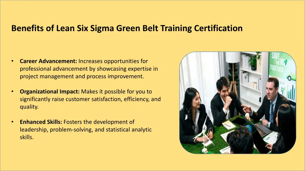 benefits of lean six sigma green belt training